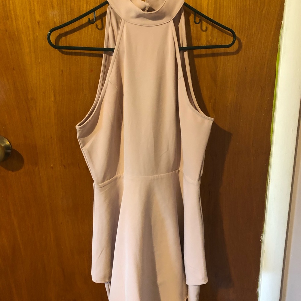 Tobi backless halter - light pink dress